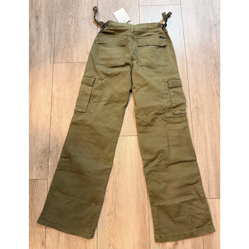 NWT Sanctuary Los Angeles Reissue Wide Leg Cargo Utility Pants in Olive Size XS - Picture 4 of 6